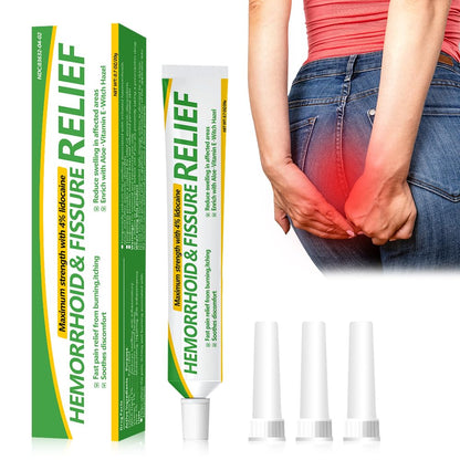 RHAICARE Hemorrhoid and Fissure Cream,Hemorrhoidal Ointment for Fast Acting Itch, Swelling, and Maximum Strength Pain Relief（1 Pack - Maple Wellness Supplements