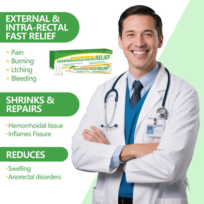 RHAICARE Hemorrhoid and Fissure Treatment Cream,Hemorrhoidal Ointment for Fast Acting Itch, Swelling, and Maximum Strength Pain Relief - Maple Wellness Supplements