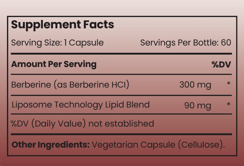 Rho Nutrition Liposomal Berberine Capsules - Ultra High Absorption Supplement – Supports Immune Function, Gut Health and Metabolic - Maple Wellness Supplements