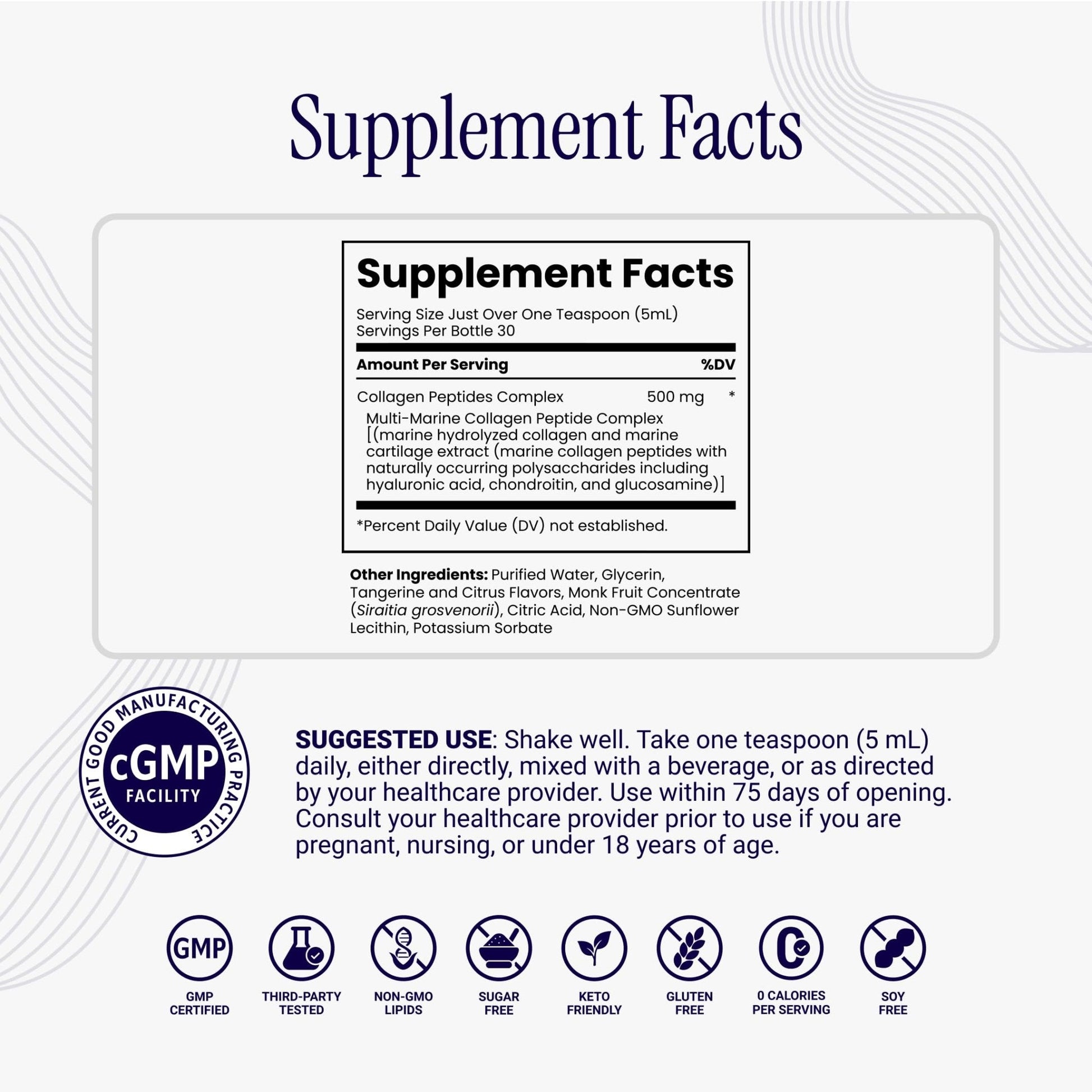 Rho Nutrition Liposomal Collagen Peptides - High-Absorption Liquid Collagen Supplement - Supports Skin Elasticity, Joint Health - Maple Wellness Supplements