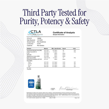 Rho Nutrition Liposomal Glutathione - Ultra High Absorption Liquid Glutathione Supplement - Supports Natural Detoxification, Immune System, Skin Health - Maple Wellness Supplements
