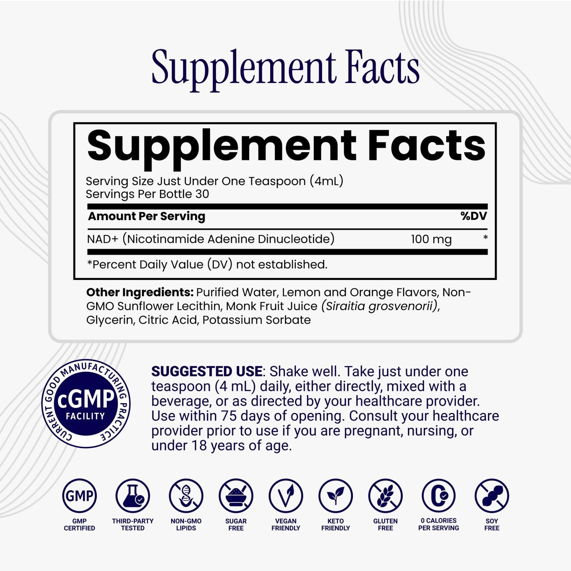 Rho Nutrition Liposomal NAD+ – Liquid Supplement Designed to Help Support Absorption – Active Form of NAD+ Helps Support Normal Cellular Health, Healthy Aging - Maple Wellness Supplements