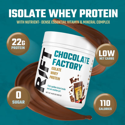RIFT Chocolate Whey Protein Powder for Adult - Protein Isolate Powder Chocolate - Maple Wellness Supplements