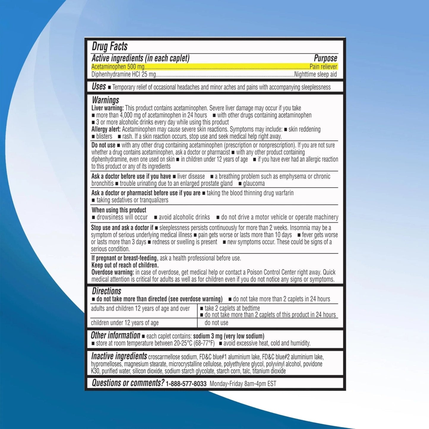 Right Remedies Extra Strength Pain Relief PM & Nighttime Sleep Aid Caplets,(300 count), Acetaminophen 500 mg & Diphenhydramine HCl 25 mg, Non-Habit Forming, Compare to Active ingredients of Tylenol PM - Maple Wellness Supplements
