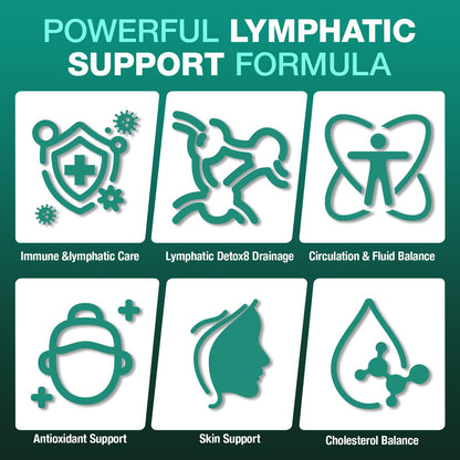 RiRywony Lymphatic Drainage Supplements & Liver Cleanse Detox Repair Capsules – Natural Herbal Supplement with Echinacea, Supports Lymphatic System, Fluid Balance & Immune Health, 90 Capsules - Maple Wellness Supplements