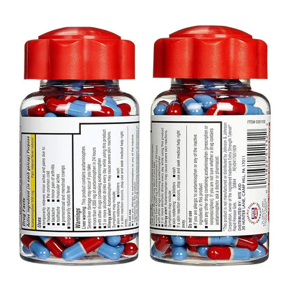 Rite Aid Extra Strength 500mg Acetaminophen Rapid Release Gelcaps - 150 Count | Joint, Muscle, Arthritis, Back Pain Relief - Maple Wellness Supplements