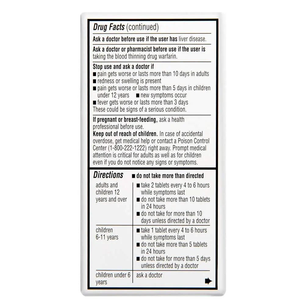 Rite Aid Regular Strength Pain Relief Acetaminophen, 325mg - 100 Tablets | Pain Reliever and Fever Reducer | Joint Pain Relief | Muscle Pain Relief | Arthritis Pain Relief | Back Pain Relief Products - Maple Wellness Supplements