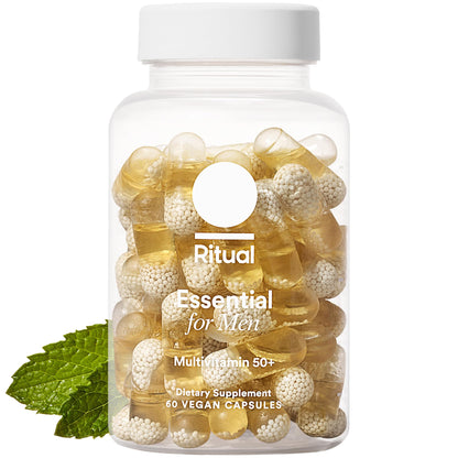 Ritual Men’s 50+ Daily Multivitamin - Key Essential Vitamins and Minerals To Support Heart, Energy, Brain, Muscle, Bone Health* - Including Zinc, D3, B12, A - Maple Wellness Supplements