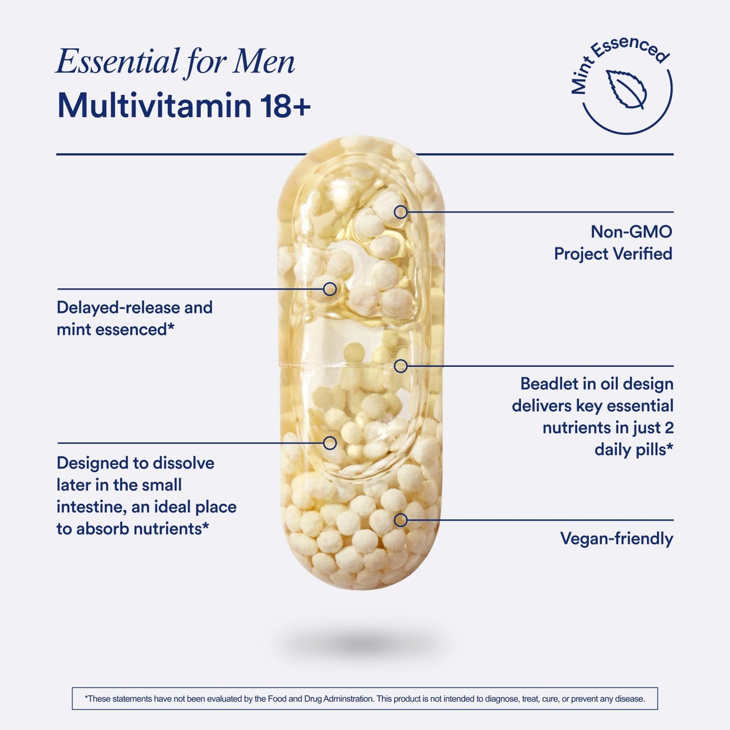 Ritual Multivitamin for Men 18+ with Zinc, Vitamin A and D3 for Immune Function Support*, Omega-3 DHA, B12, K2 - Maple Wellness Supplements