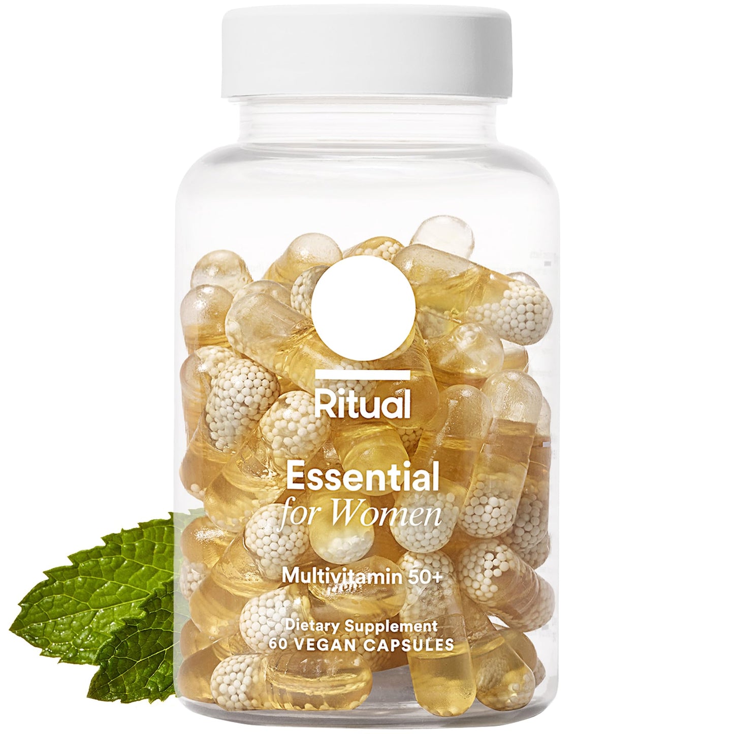 Ritual Multivitamin for Women 50+, Menopause Supplements with Vitamin D3, K2 and Magnesium for Bone Support*, Omega-3 DHA, Vitamin B12, Non-GMO, Mint Essenced, 30 Day Supply, 60 Vegan Capsules - Maple Wellness Supplements