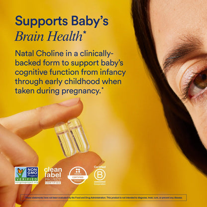 Ritual Natal Choline Supplement - 550mg - to Support Baby’s Cognitive Function When Taken During Pregnancy and Postpartum Choline Content in Breastmilk - Maple Wellness Supplements