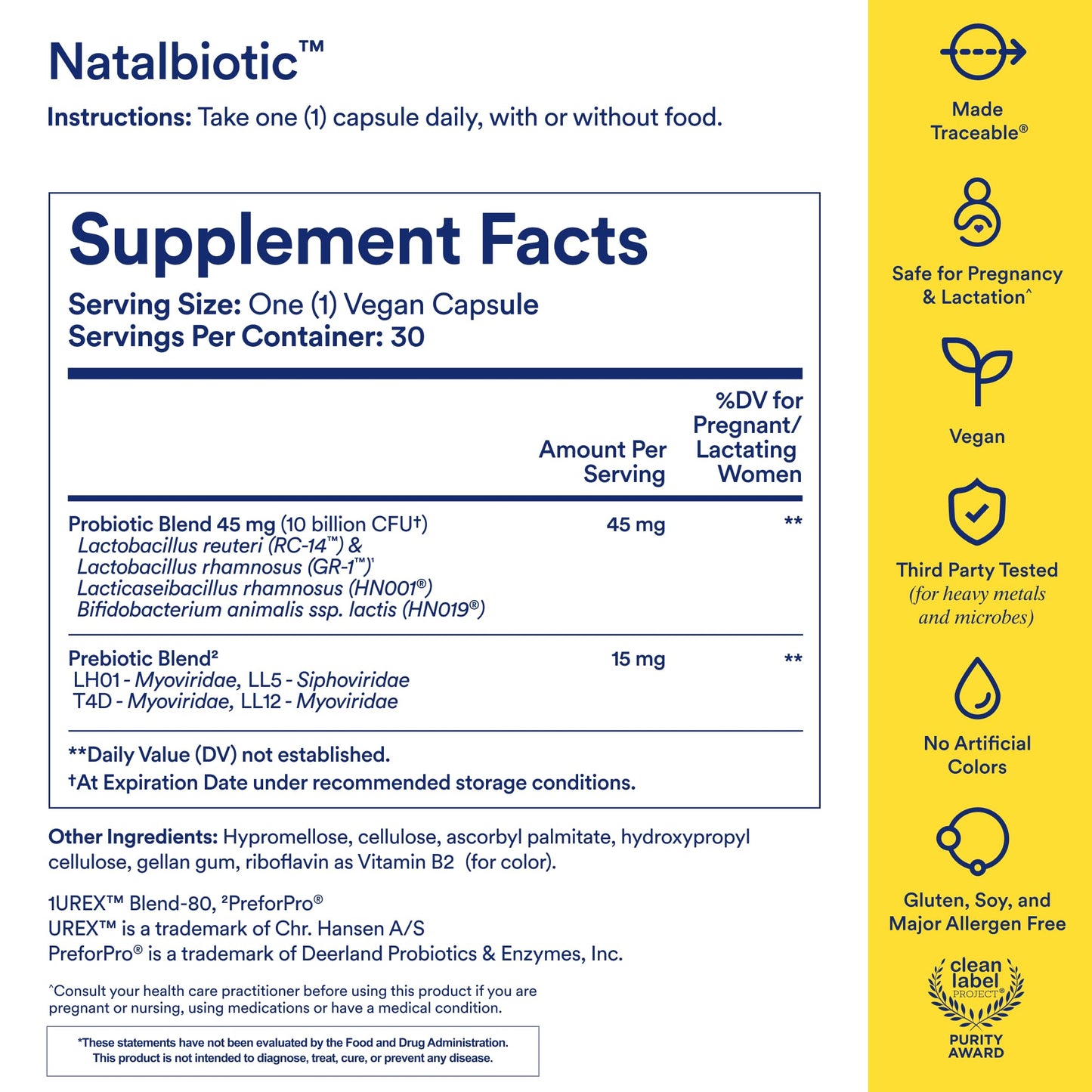Ritual Natalbiotic™ Microbiome Support†* Biotics for Mom & Baby. Formulated to Support Digestive Health, Vaginal Health, and Baby’s Immune Health.* Designed with OB/GYNs‡. Non-GMO, Vegan, 30 Days - Maple Wellness Supplements