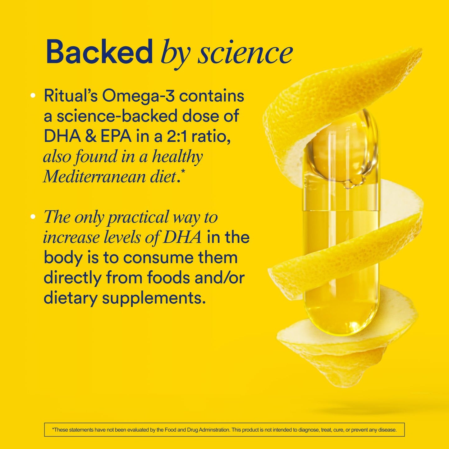 Ritual Omega 3 - Vegan - Science-Backed Dose of DHA & EPA Fatty Acids in 2:1 Ratio, Bioavailable, Brain and Heart Health Support, Minimal Burp-Back, Sustainably Sourced Microalgae, 30 Day Supply - Maple Wellness Supplements