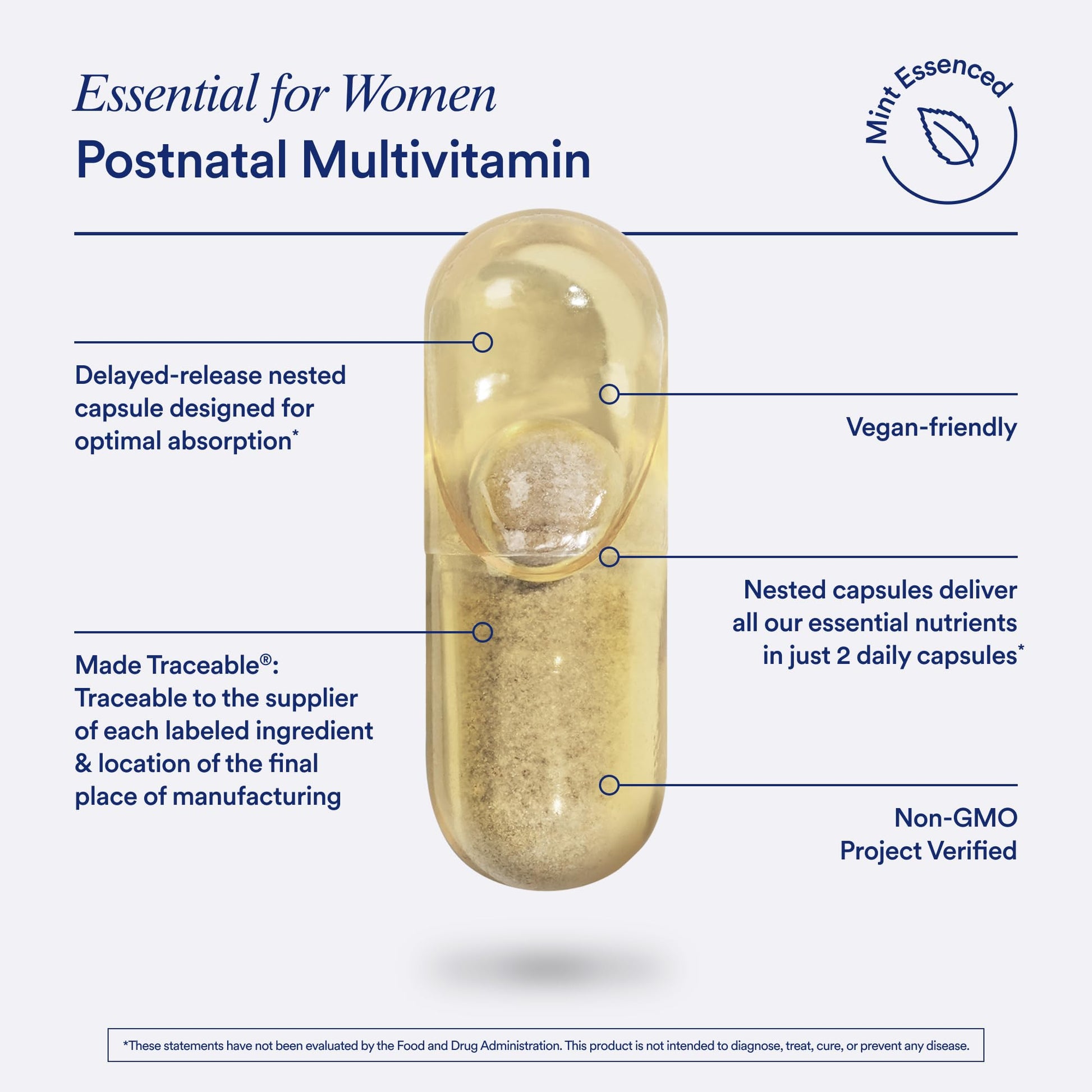 Ritual Postnatal Mom-to-Baby Set, Postpartum Multivitamin and Natal Choline Supplements, Supports Lactation, Immune Function, and Baby's Cognitive Function - Maple Wellness Supplements