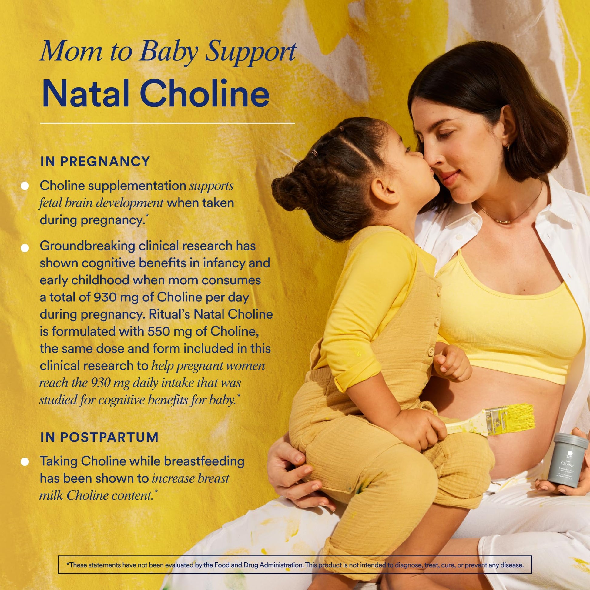Ritual Postnatal Mom-to-Baby Set, Postpartum Multivitamin and Natal Choline Supplements, Supports Lactation, Immune Function, and Baby's Cognitive Function - Maple Wellness Supplements