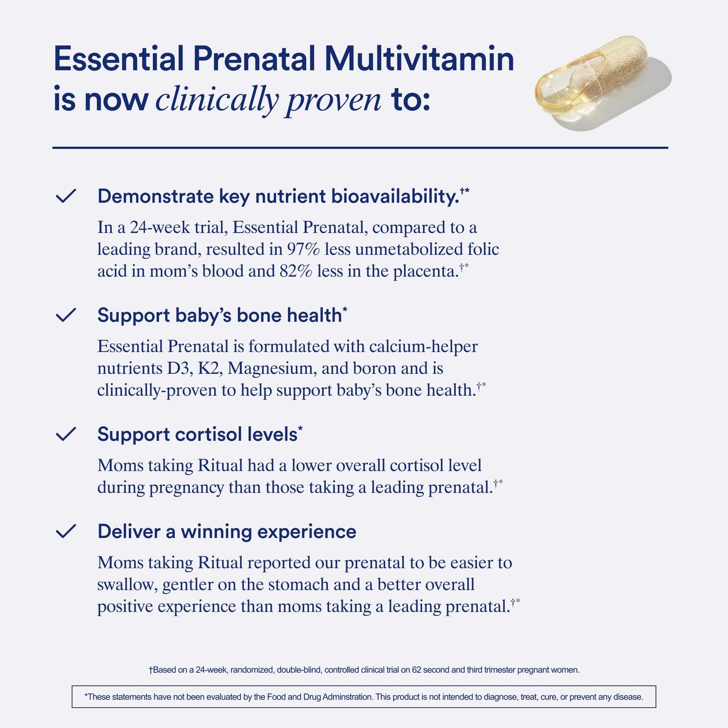 Ritual Prenatal Multivitamin For Women - Key Essential Vitamins and Minerals To Support Mom and Baby During Pregnancy* - Folate, Choline, Omega-3 DHA - Maple Wellness Supplements