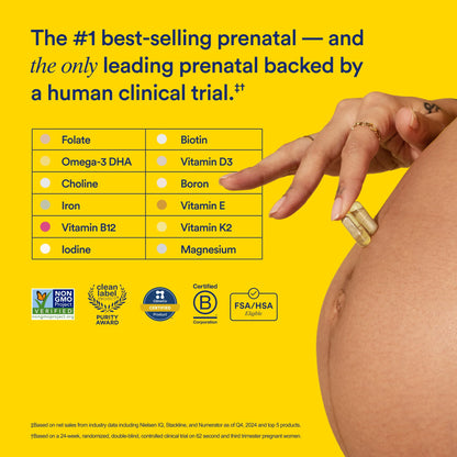 Ritual Prenatal Multivitamin for Women - Key Essential Vitamins and Minerals to Support Mom and Baby During Pregnancy* - Folate, Choline, Omega-3 DHA, Iron - Maple Wellness Supplements