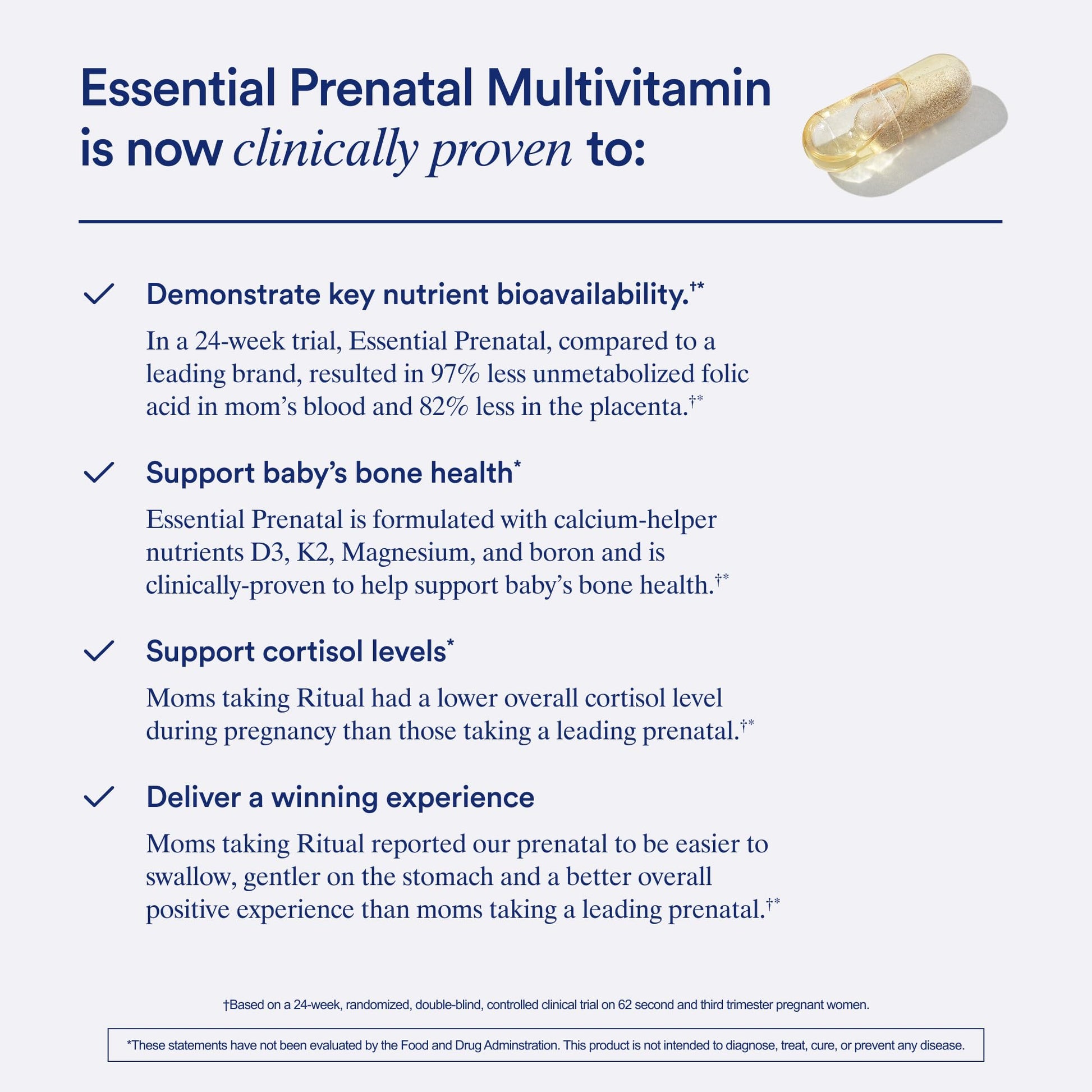 Ritual Prenatal Multivitamin for Women - Key Essential Vitamins and Minerals to Support Mom and Baby During Pregnancy* - Folate, Choline, Omega-3 DHA, Iron - Maple Wellness Supplements
