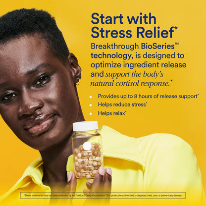 Ritual Stress Relief Supplement Shoden® Ashwagandha, Suntheanine® L-Theanine, and Saffron as affron®* BioSeries with 8-Hour Release to Support Natural Cortisol Response and Promote Calm, 30 Day - Maple Wellness Supplements