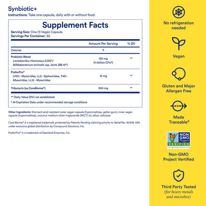 Ritual Synbiotic+ Probiotic Gut Health Support and Men's 18+ Multivitamin - Maple Wellness Supplements