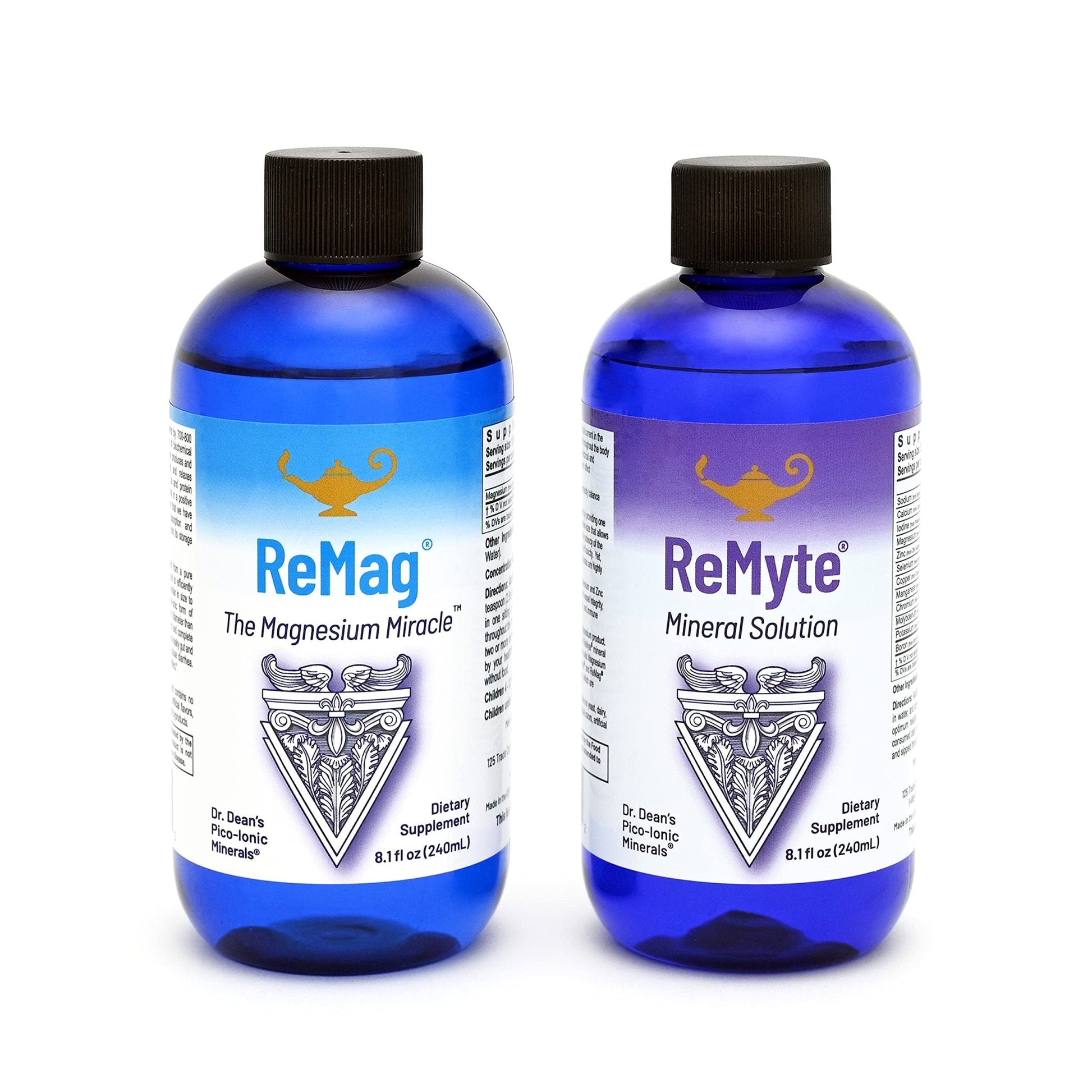 RnA ReSet ReMag & ReMyte – Liquid Magnesium and Multi-Mineral Supplement Bundle, 8.1 Fl Oz Each (2-Pack) NSF Certified - Maple Wellness Supplements