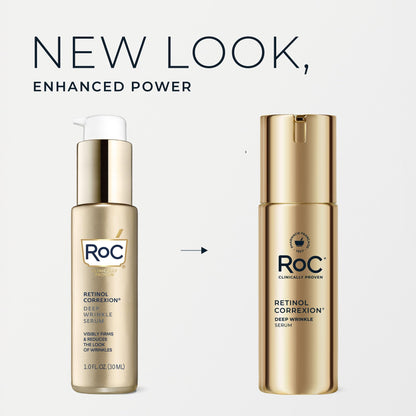 RoC Retinol Correxion Deep Wrinkle Retinol Face Serum with Ascorbic Acid, Anti-Aging Treatment for Fine Lines, Dark Spots - Maple Wellness Supplements