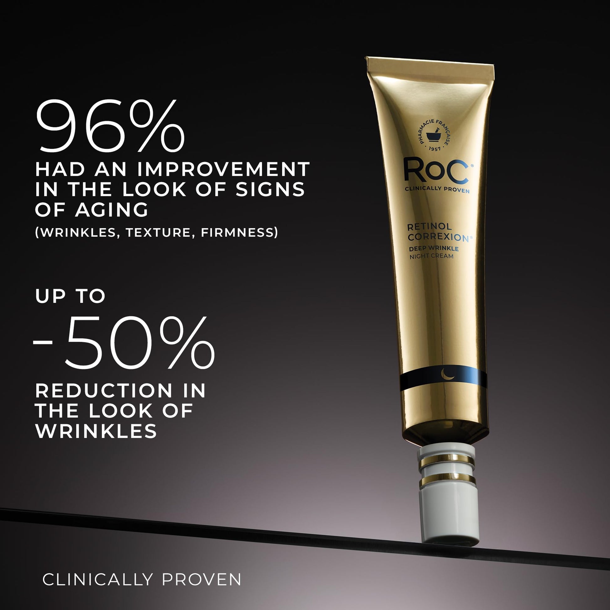 RoC Retinol Correxion Night Cream for Deep Wrinkles, Anti Aging Skincare Treatment Women and Men, 1.0 oz - Maple Wellness Supplements