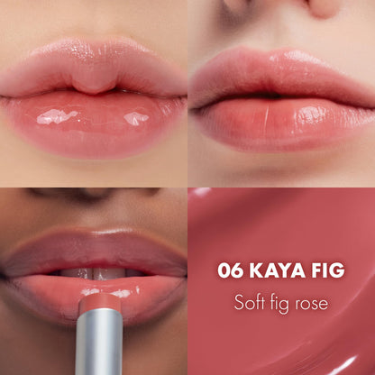 rom&nd GLASTING MELTING BALM 06 Kaya Fig - Vegan K-Beauty Tinted Lip Balm for Crystal Water-Gloss Shine, Deep Hydration & MLBB Rosy Nude Color | Non-Sticky, Long-Lasting Comfort for All Ages - Maple Wellness Supplements