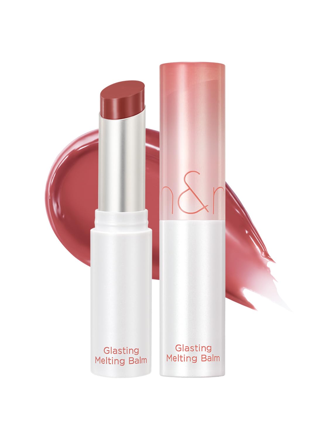 rom&nd GLASTING MELTING BALM 06 Kaya Fig - Vegan K-Beauty Tinted Lip Balm for Crystal Water-Gloss Shine, Deep Hydration & MLBB Rosy Nude Color | Non-Sticky, Long-Lasting Comfort for All Ages - Maple Wellness Supplements