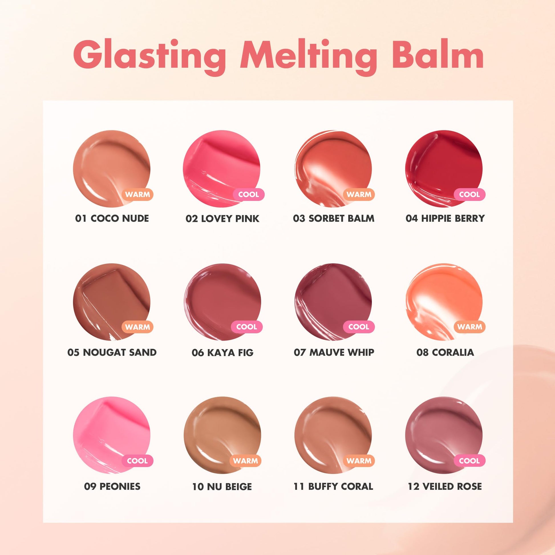 rom&nd GLASTING MELTING BALM 06 Kaya Fig - Vegan K-Beauty Tinted Lip Balm for Crystal Water-Gloss Shine, Deep Hydration & MLBB Rosy Nude Color | Non-Sticky, Long-Lasting Comfort for All Ages - Maple Wellness Supplements