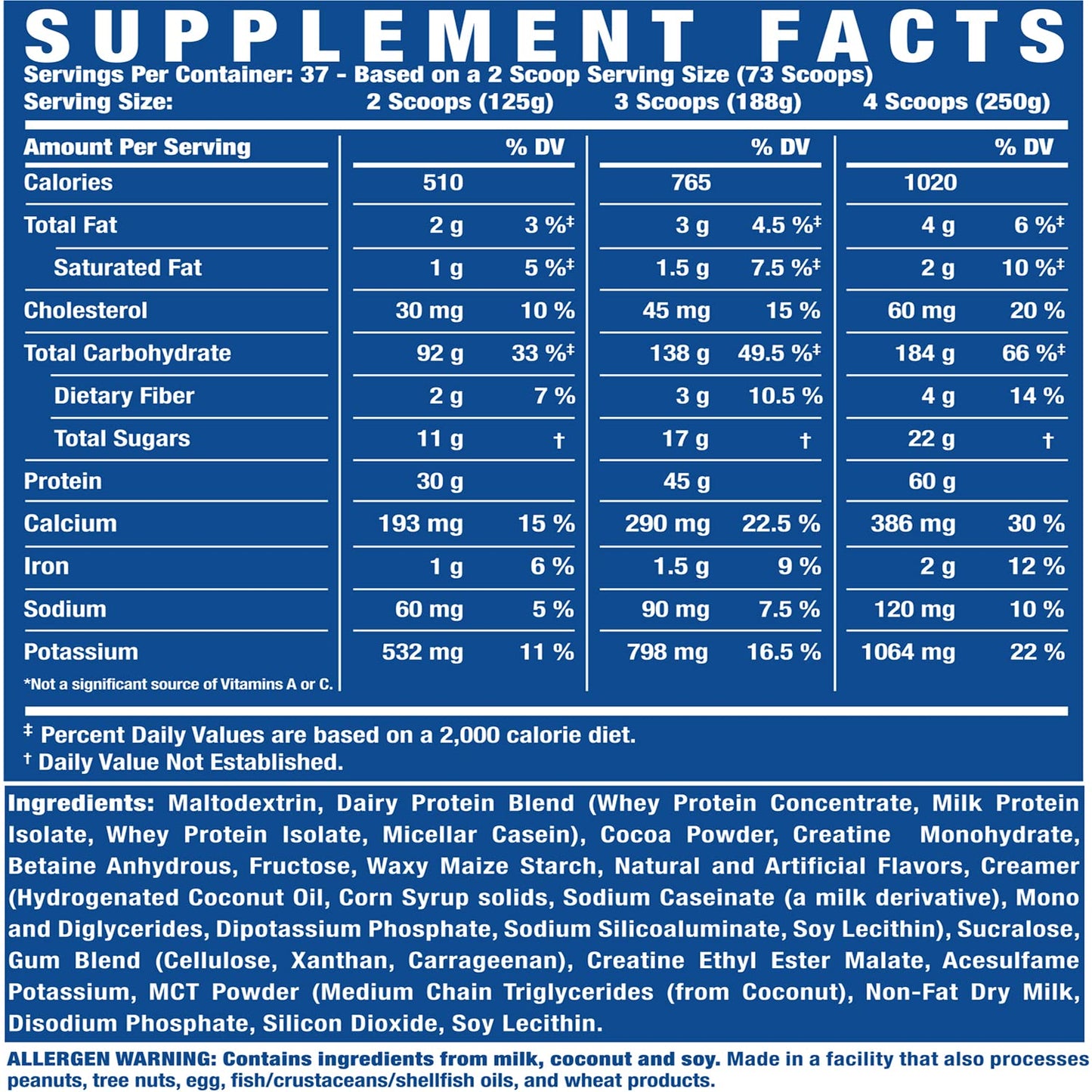 Ronnie Coleman Signature Series King Mass XL Mass Gainer Protein Powder, Muscle - Maple Wellness Supplements
