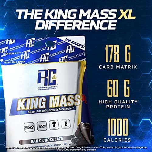 Ronnie Coleman Signature Series King Mass XL Mass Gainer Protein Powder, Muscle Gaine - Maple Wellness Supplements