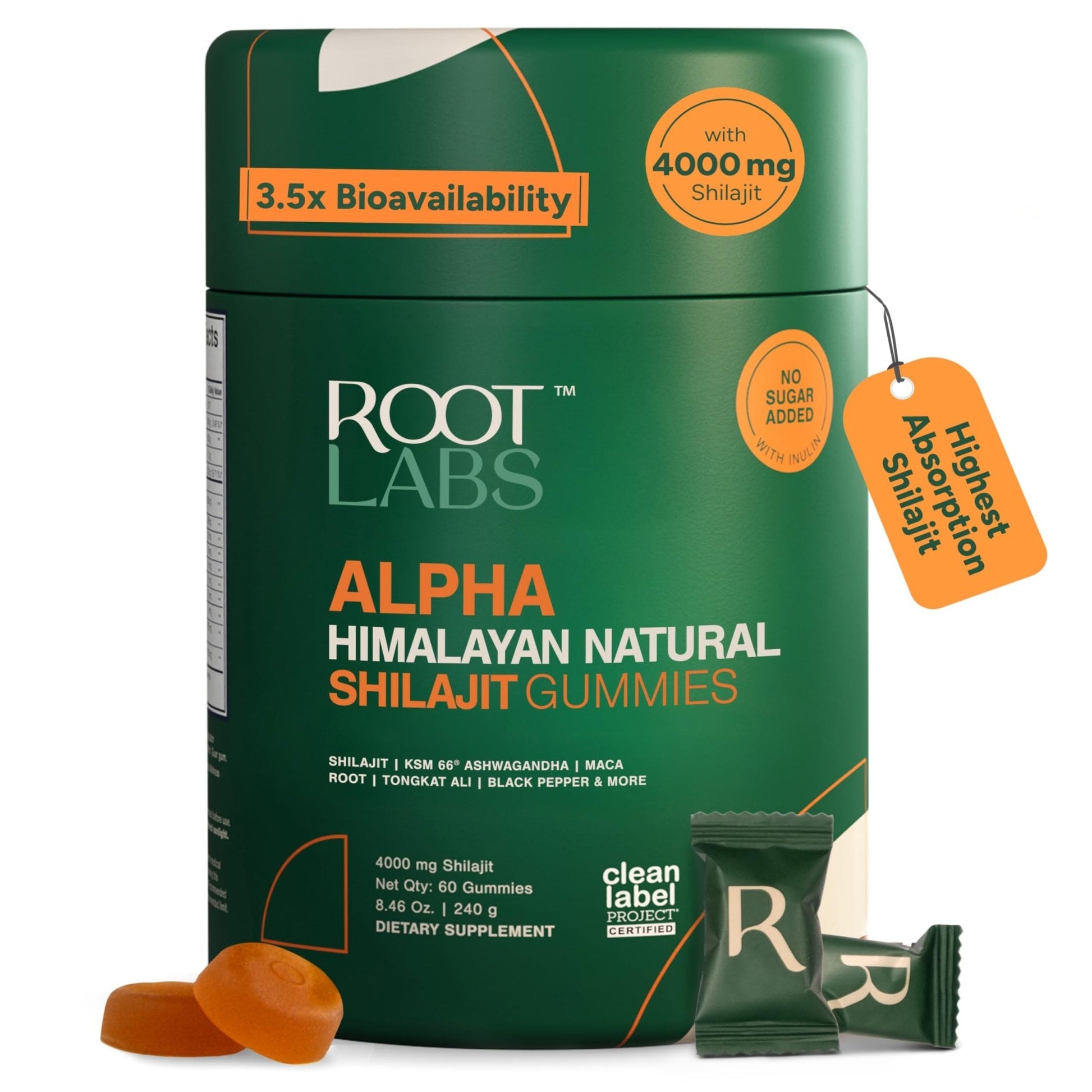ROOT LABS 10-in-1 Alpha Shilajit Gummies | 4000 mg Pure Himalayan Shilajit with Tongkat Ali & Maca Root | Shilajit for Men & Women | ShilAbsorb Bioavailability Tech - Maple Wellness Supplements