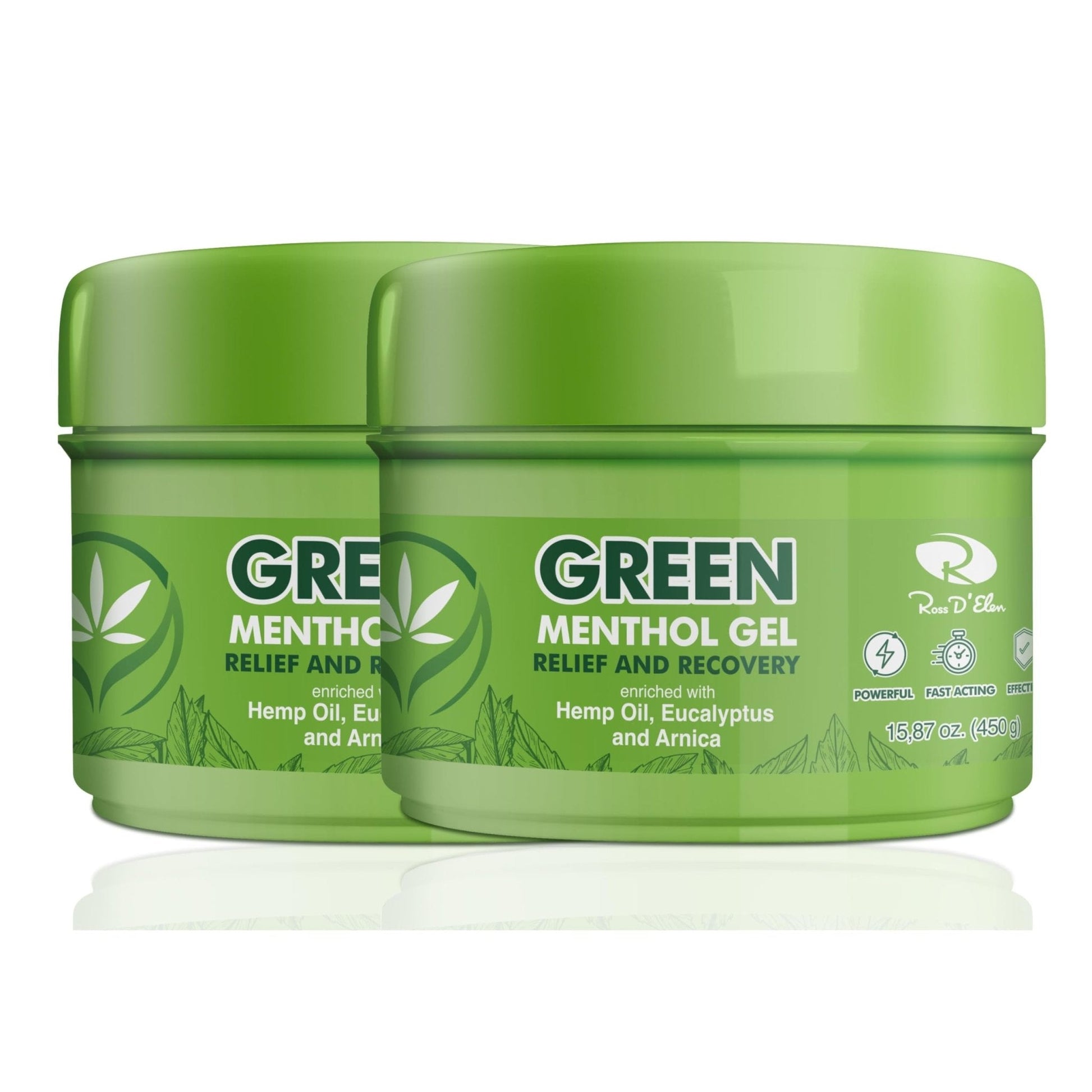 Ross D'Elen Green Menthol Gel - 2Pack Large Size (2) - Maple Wellness Supplements