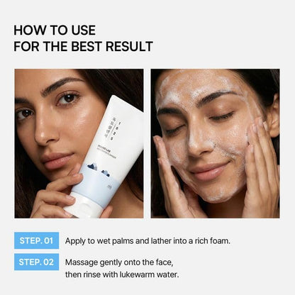 ROUND LAB 1025 Dokdo Cleanser 5.07 Fl Oz, Low pH Facial Cleanser for Sensitive Skin, Rich Soft Bubbles for Deep Cleansing and Makeup Removal - Maple Wellness Supplements