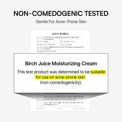 ROUND LAB Birch Juice Moisturizing Cream 2.7 Fl Oz, 48-Hour Deep Hydrating Face Moisturizer with Birch Sap & Vita Hyaluronic Acid for Acne-Prone Skin - Maple Wellness Supplements