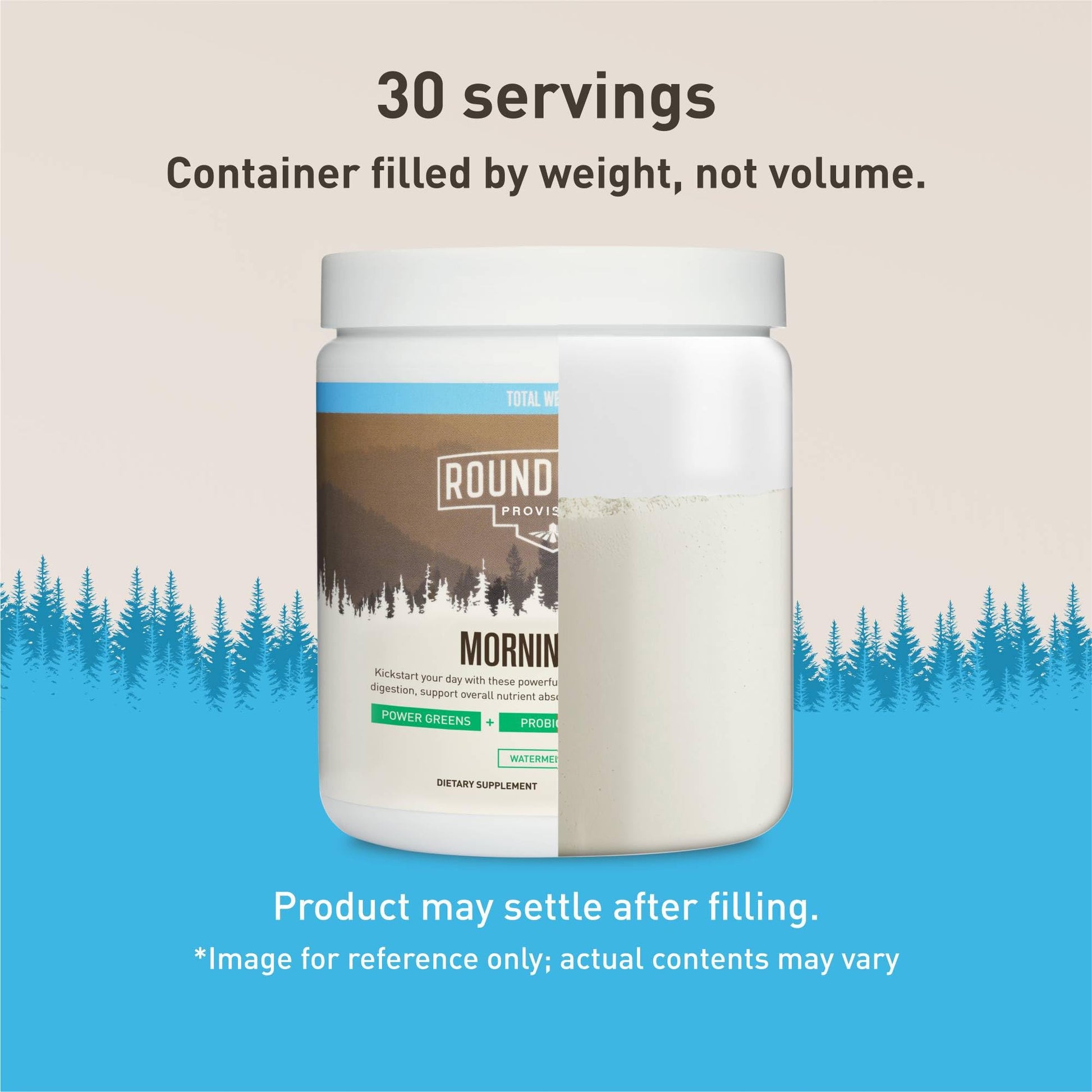 ROUNDHOUSE PROVISION Morning Kick, Powder Supplement for Healthy Digestion, Energy Levels, and Overall Wellness, 30 Servings (9.1 Ounce (Pack of 1), Watermelon Mint) - Maple Wellness Supplements