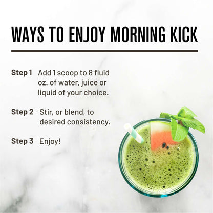 ROUNDHOUSE PROVISION Morning Kick, Powder Supplement for Healthy Digestion, Energy Levels, and Overall Wellness, 30 Servings (9.1 Ounce (Pack of 1), Watermelon Mint) - Maple Wellness Supplements