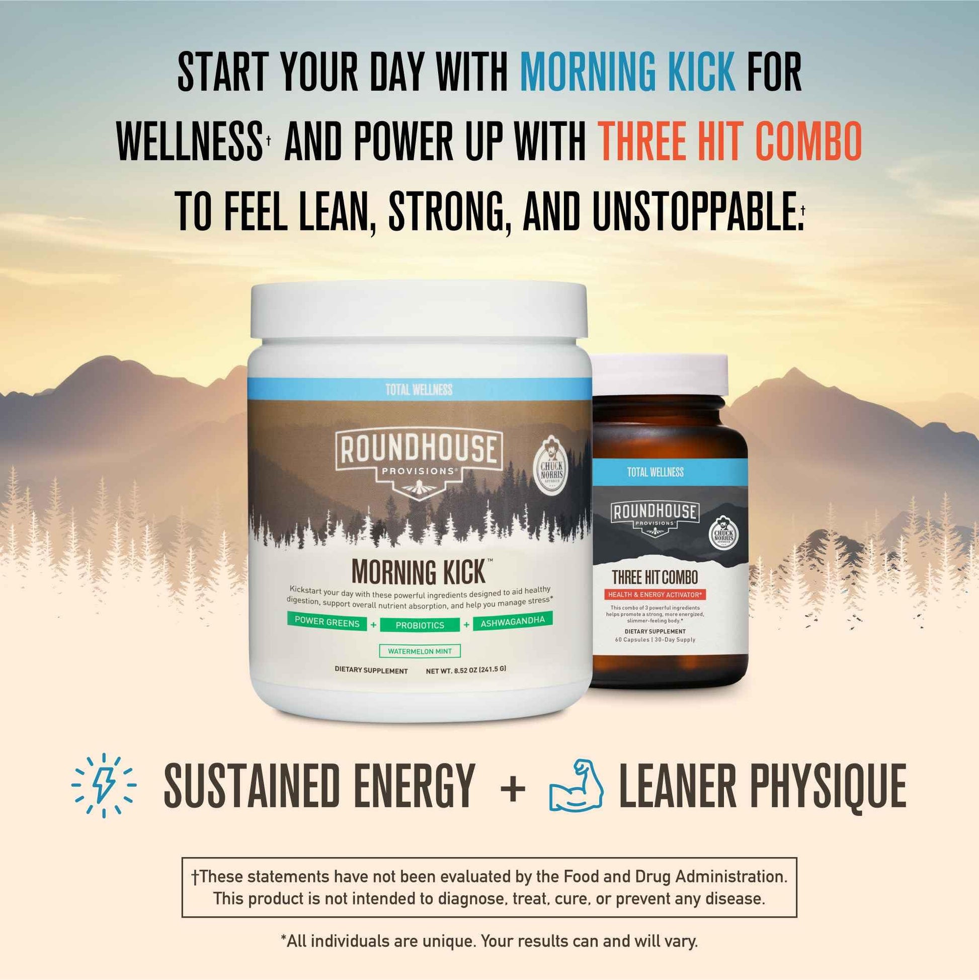 ROUNDHOUSE PROVISION Morning Kick, Powder Supplement for Healthy Digestion, Energy Levels, and Overall Wellness, 30 Servings (9.1 Ounce (Pack of 1), Watermelon Mint) - Maple Wellness Supplements