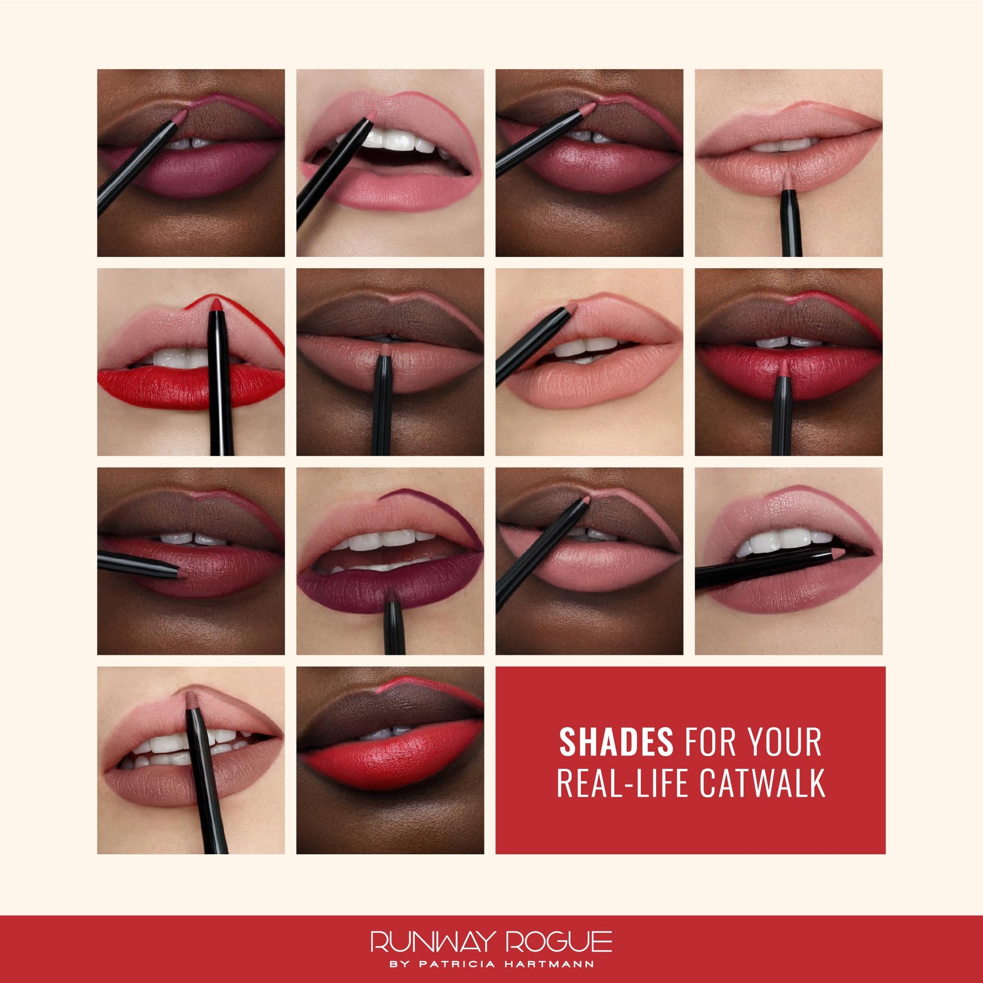 Runway Rogue Designer Liner Lip Pencil, Matte Cool Berry-Rose Lip Liner Pencil and Lip Liner Sharpener, ‘Camera Ready’ - Maple Wellness Supplements