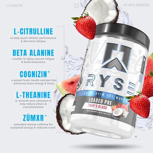 RYSE Up Supplements Loaded Pre Workout Powder Supplement for Men & Women - Maple Wellness Supplements