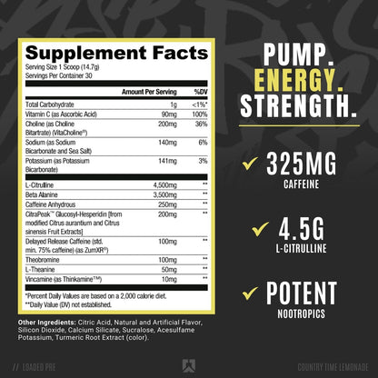 RYSE Up Supplements Loaded Pre Workout Powder Supplement for Men & Women - Maple Wellness Supplements