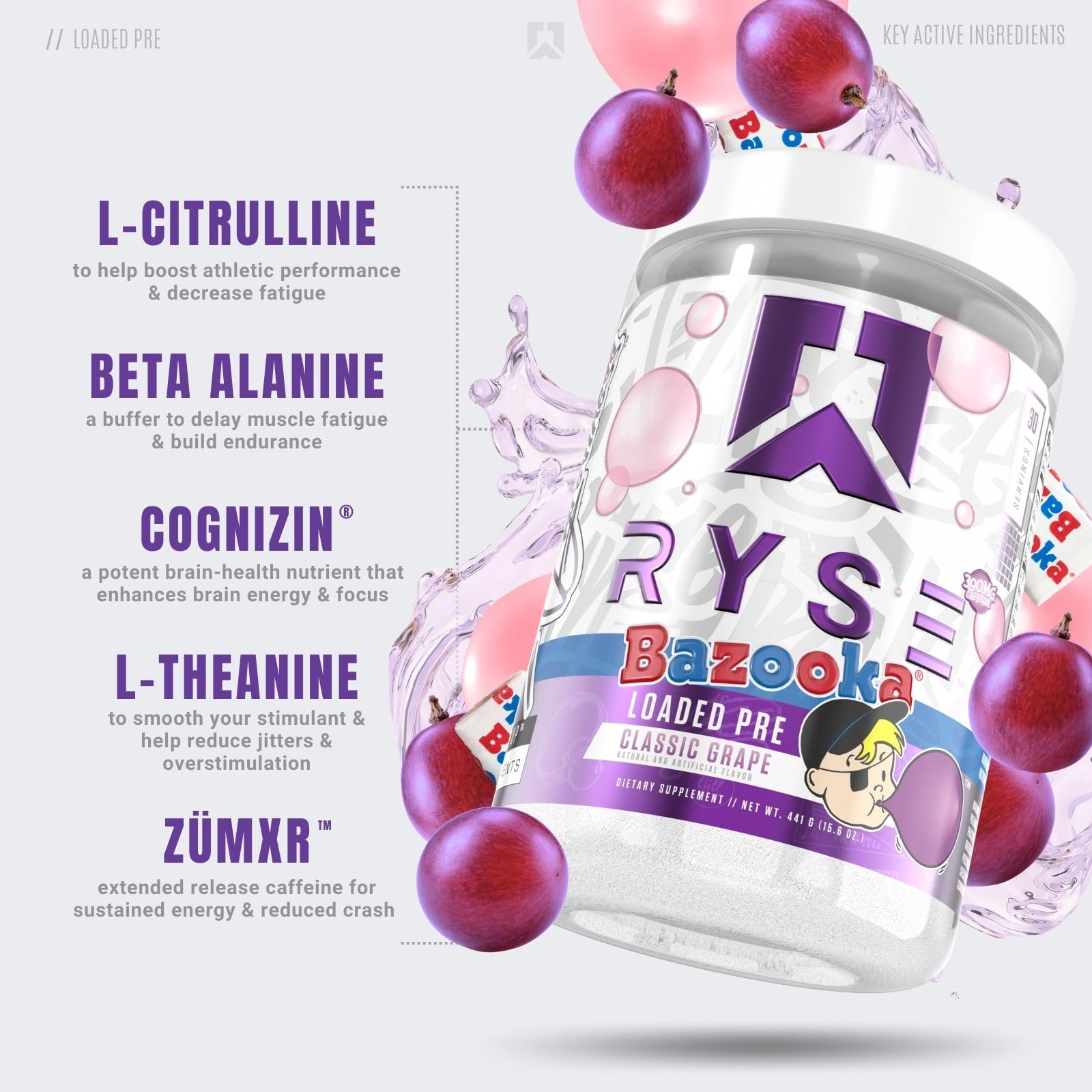 RYSE Up Supplements Loaded Pre Workout Powder Supplement for Men & Women - Maple Wellness Supplements
