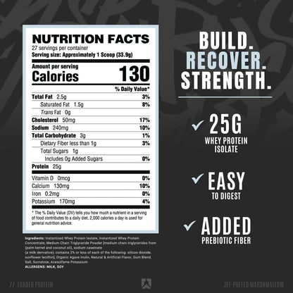 RYSE Up Supplements Loaded Protein Powder | 25g Whey Protein Isolate & Concentrate - Maple Wellness Supplements