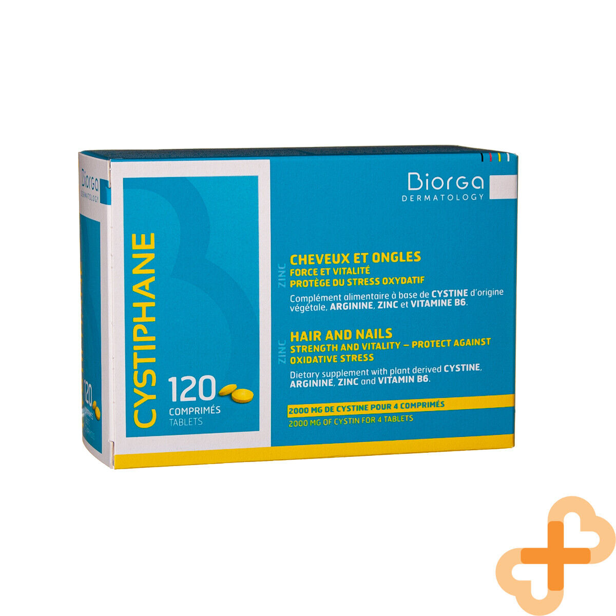 Biorga Cystiphane 120 Tablets Hair Nails Strength Vitality Cystine Zinc B6 BiorgaBuy Supplements Australia