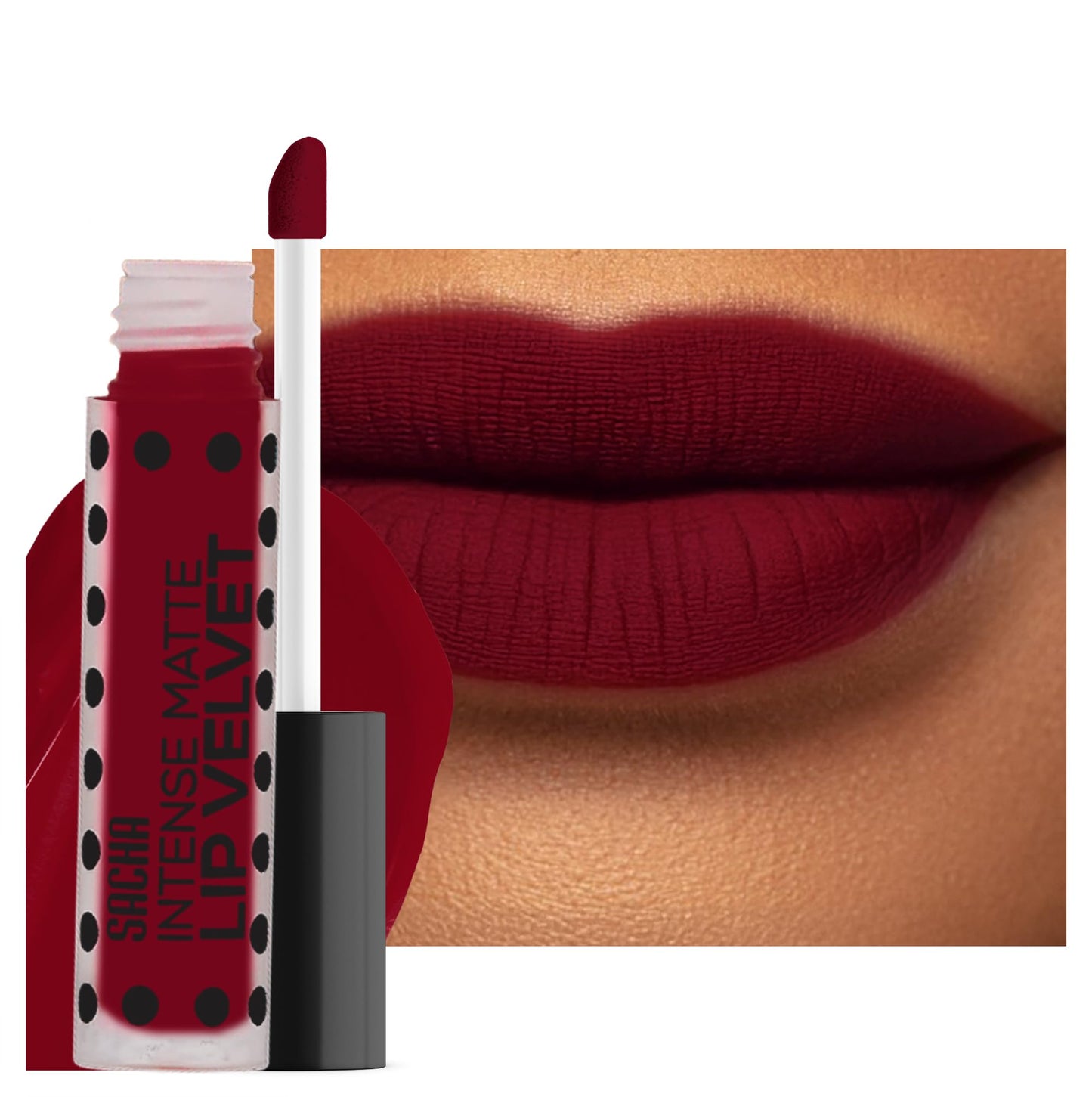Sacha Cosmetics Intense Matte Lip Velvet Liquid Lipstick, Long-Lasting Velvet Matte Finish, 0.2 fl oz Pass The Money - Maple Wellness Supplements