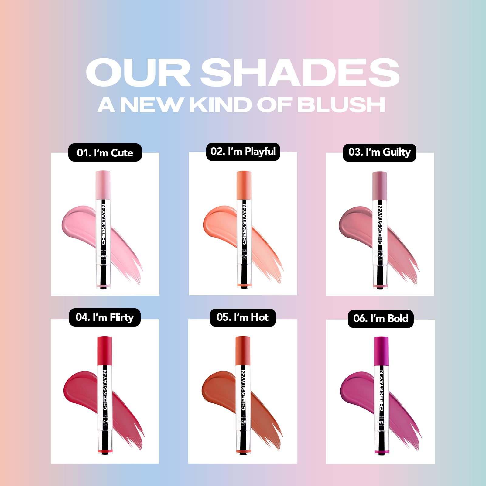 Sacheu Cheek STAY-N Liquid Blush for Cheeks — High Pigment, Buildable, Lightweight Cream Blush for Dewy & Radiant Flushed Cheeks — Long-lasting & Cruelty Free, I'm Guilty - Maple Wellness Supplements