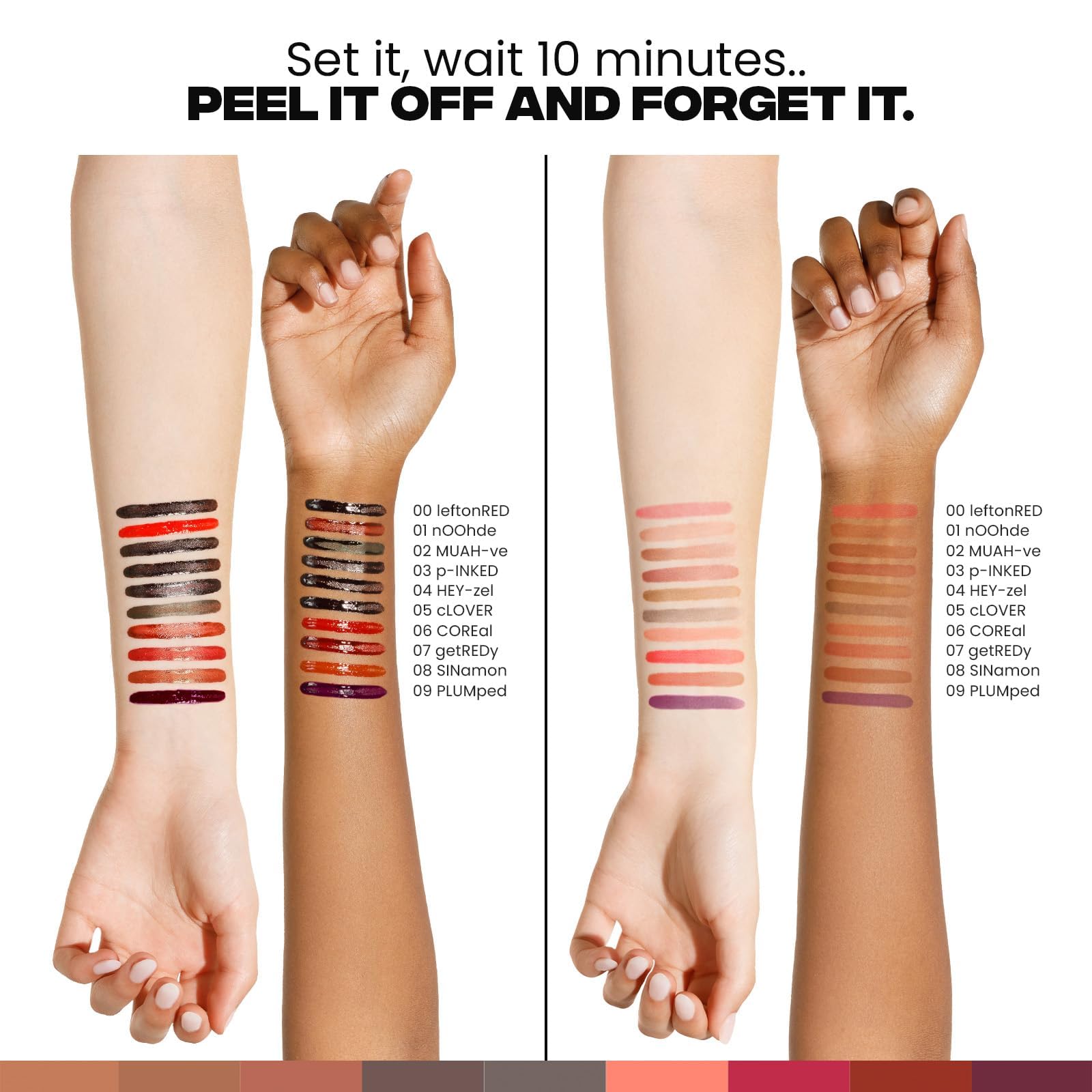 Sacheu Lip Liner STAY-N Peel Off Lip Stain — Long Lasting Waterproof Lip Tint with Hyaluronic Acid & Vitamin E — Transfer Proof Matte Finish, Vegan & Cruelty-Free (p-INKED) - Maple Wellness Supplements