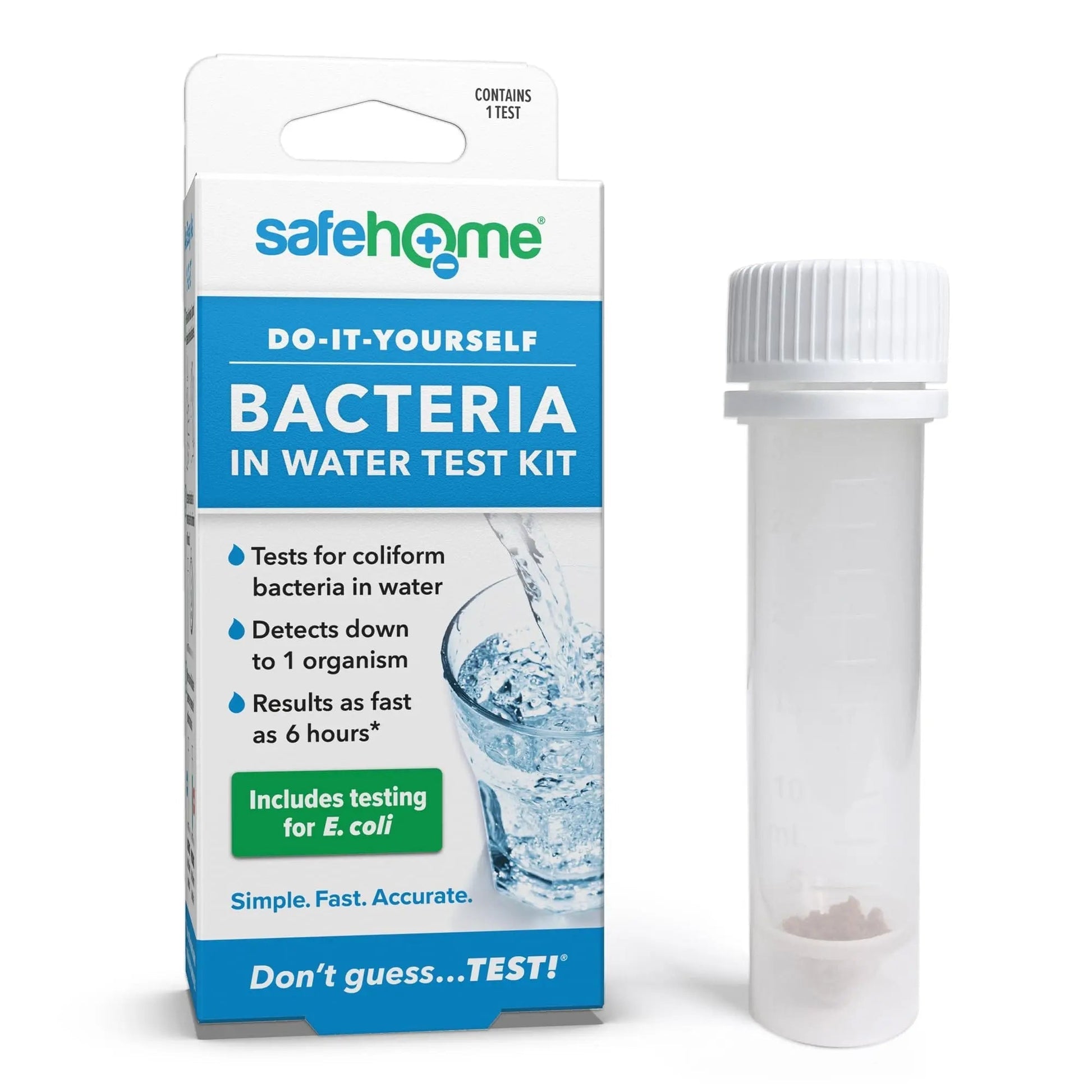 Safe Home® DIY Bacteria in Water Test Kit – Results as Fast as 6 Hours – Detects 50 Different Species of Coliform Bacteria – EPA Lab Certified – Made in the USA – (1 Pack) - Maple Wellness Supplements