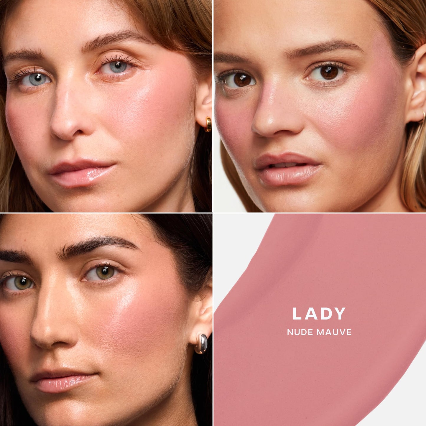 Saie Cheek Flush Duo - Dew Liquid Blush (.40 oz, Lady), SuperSuede Baked Powder Blush (.01 oz, Mia) - Layerable, Skin-Nourishing Blushes for a Seamless Radiant Finish - Maple Wellness Supplements